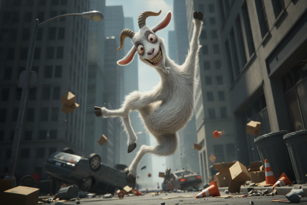 Gameplay d’un jeu amusant similaire à Goat Simulator 3