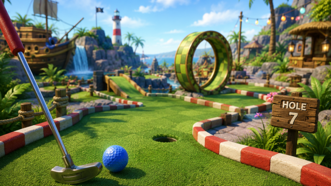 Gameplay d’un jeu similaire à Infinite Minigolf