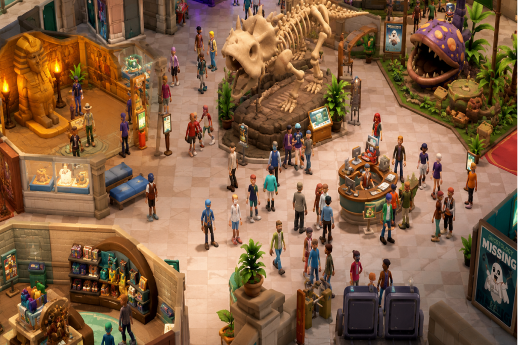 Gameplay d’un jeu similaire à Two Point Museum