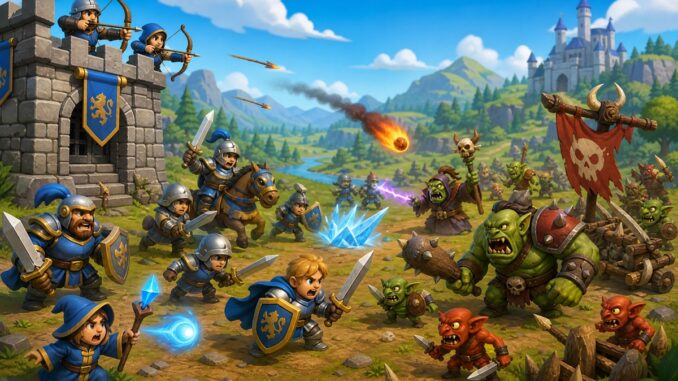 Gameplay d’un jeu comme Kingdom Wars