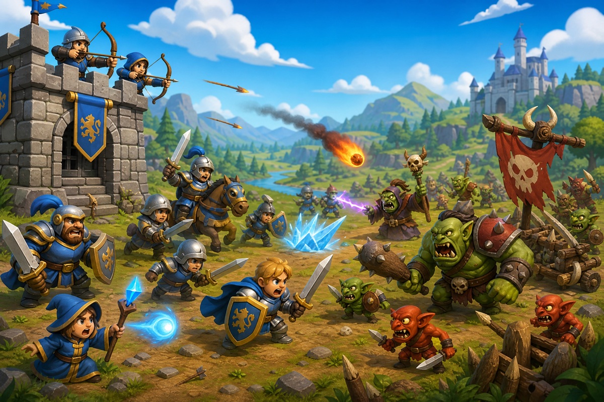 Gameplay d’un jeu comme Kingdom Wars