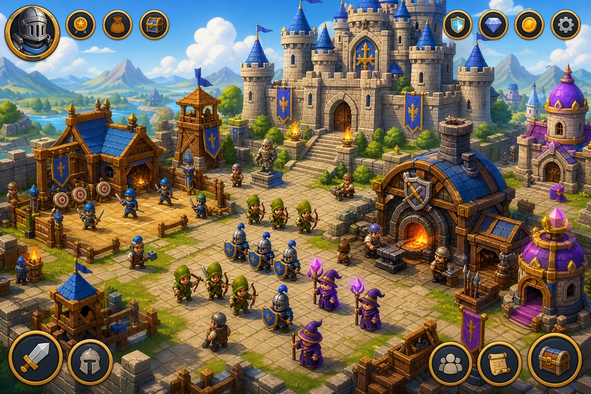Gameplay d’un jeu comme Kingdom Wars
