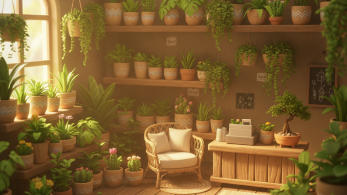Gameplay d’un jeu similaire à Leafy Corner