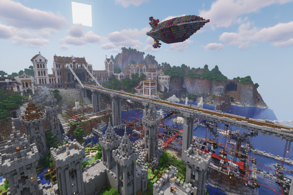 Gameplay d’un jeu similaire à Minecraft