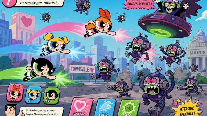 Gameplay d’un jeu mobile comme Powerpuff Girls: Mojo Madness
