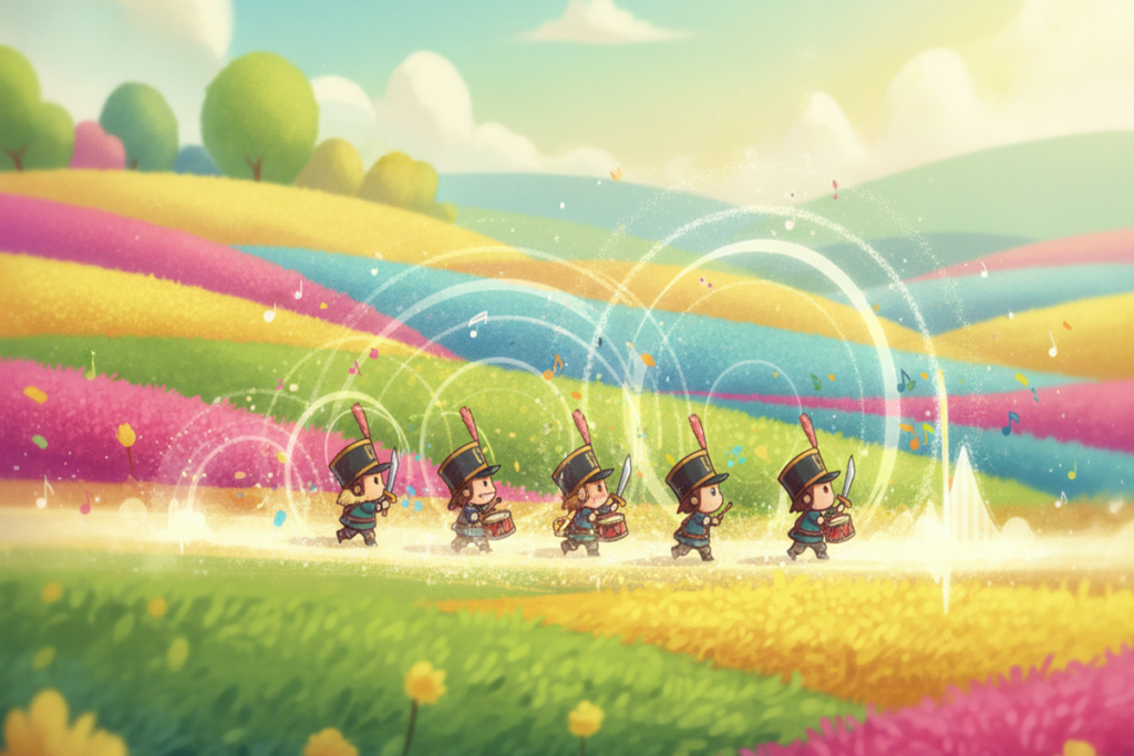 Gameplay d’un jeu de combat musical comme Ratatan