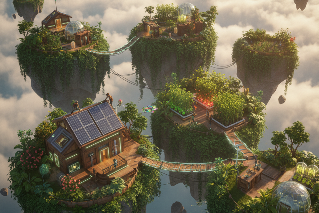 Gameplay d’un jeu similaire à Solarpunk