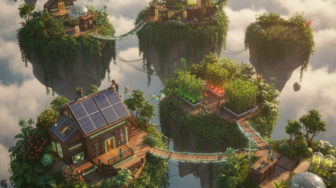 Gameplay d’un jeu similaire à Solarpunk