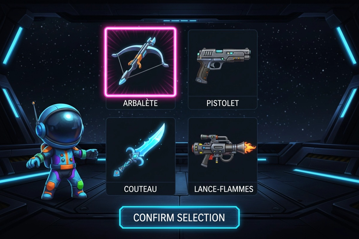 Gameplay d’un jeu d'action comme Space Survivor