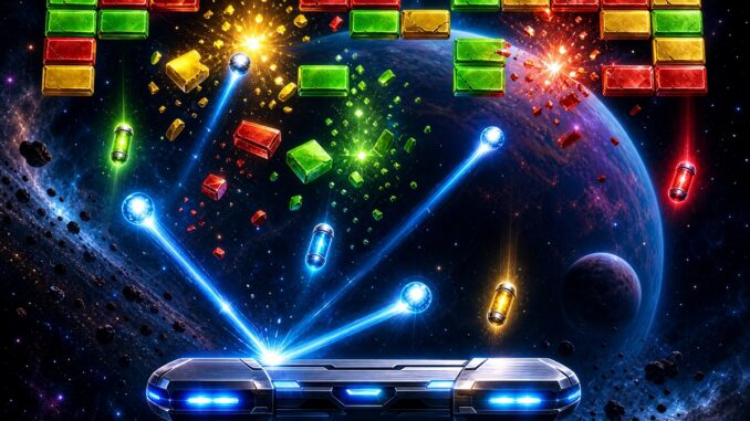 Gameplay d’un jeu comme Brick Breaker Galaxy Defense