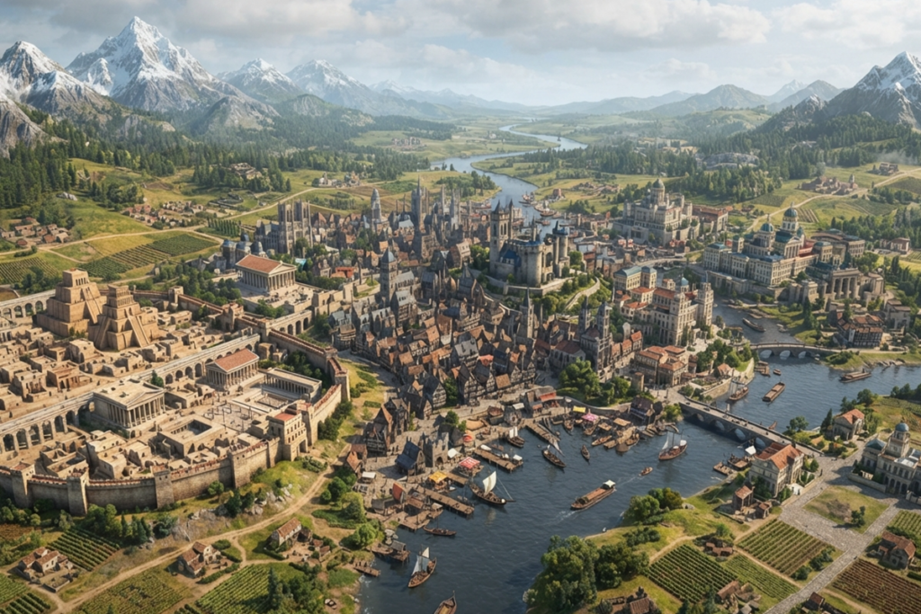 Gameplay d’un jeu similaire à Civilization 7