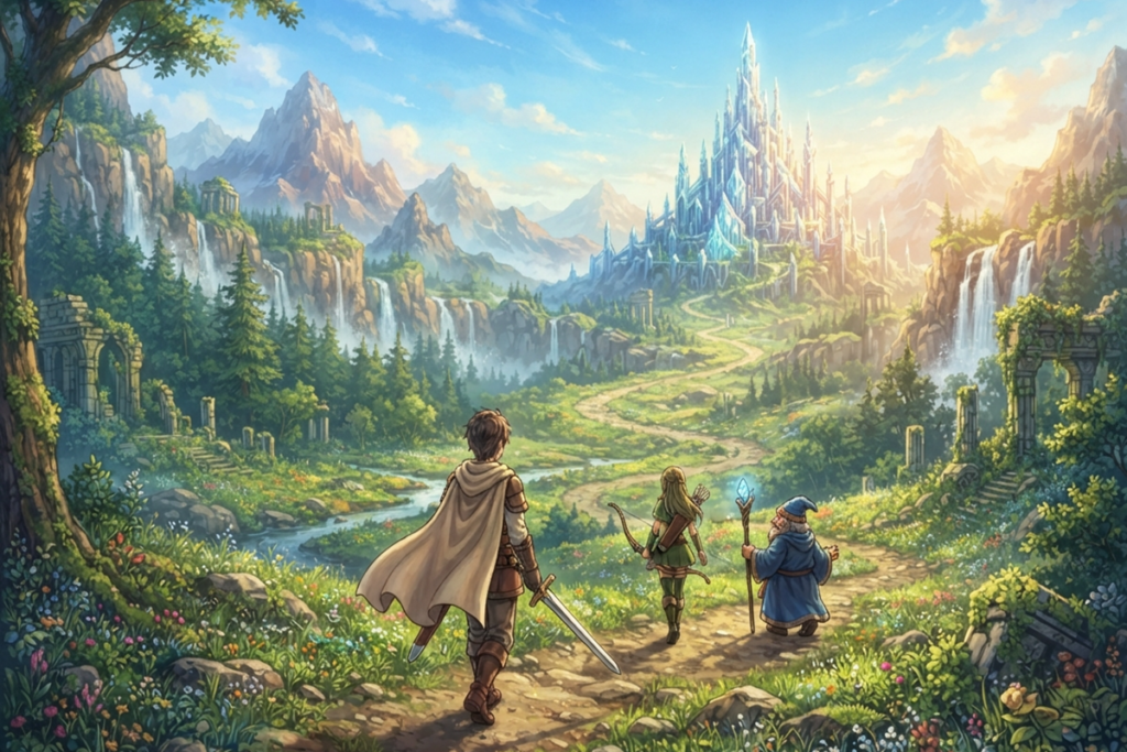 Gameplay d’un jeu similaire à Final Fantasy Resonance