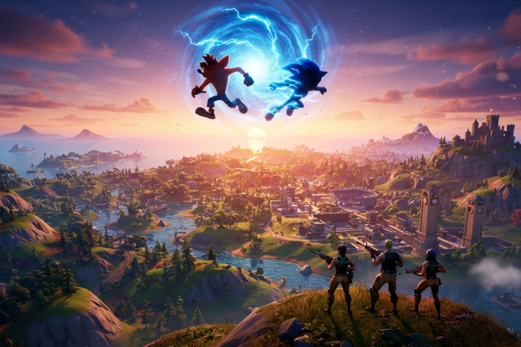 Gameplay d’un jeu similaire à Fortnite