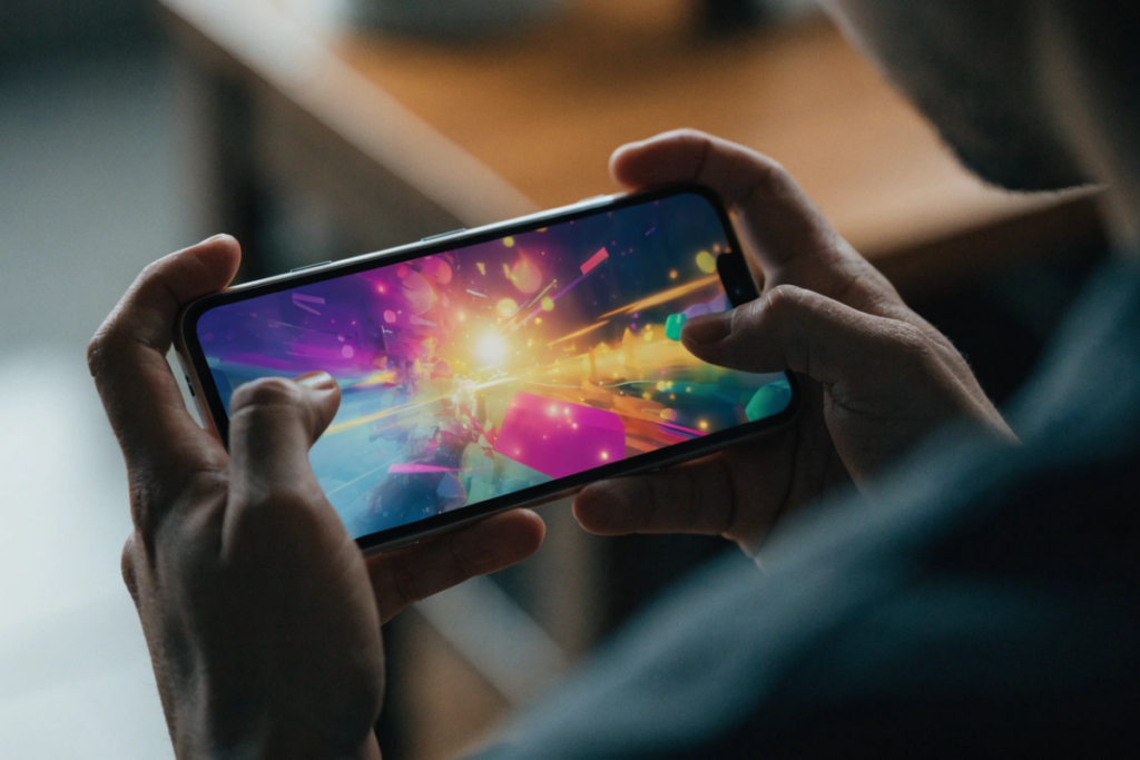 Gameplay d'un jeu d'action mobile avec pouvoirs magiques