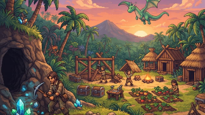 Gameplay d’un jeu de survie similaire à Aground