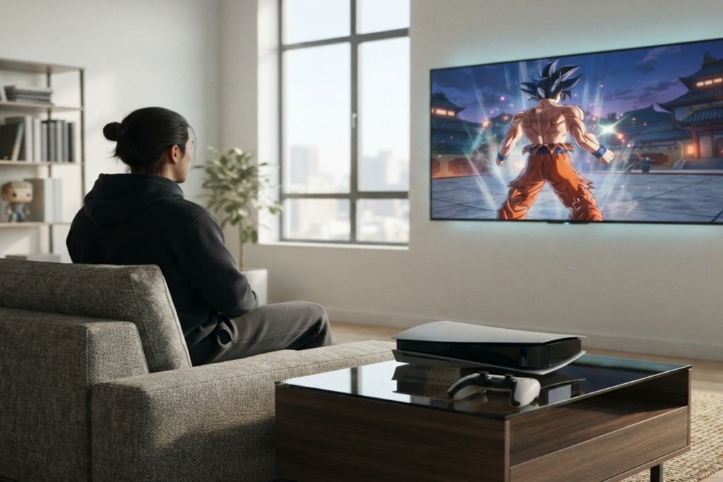 Un jeu rappelant l’univers de Dragon Ball sur console