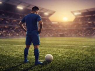 Un joueur de football sur un terrain