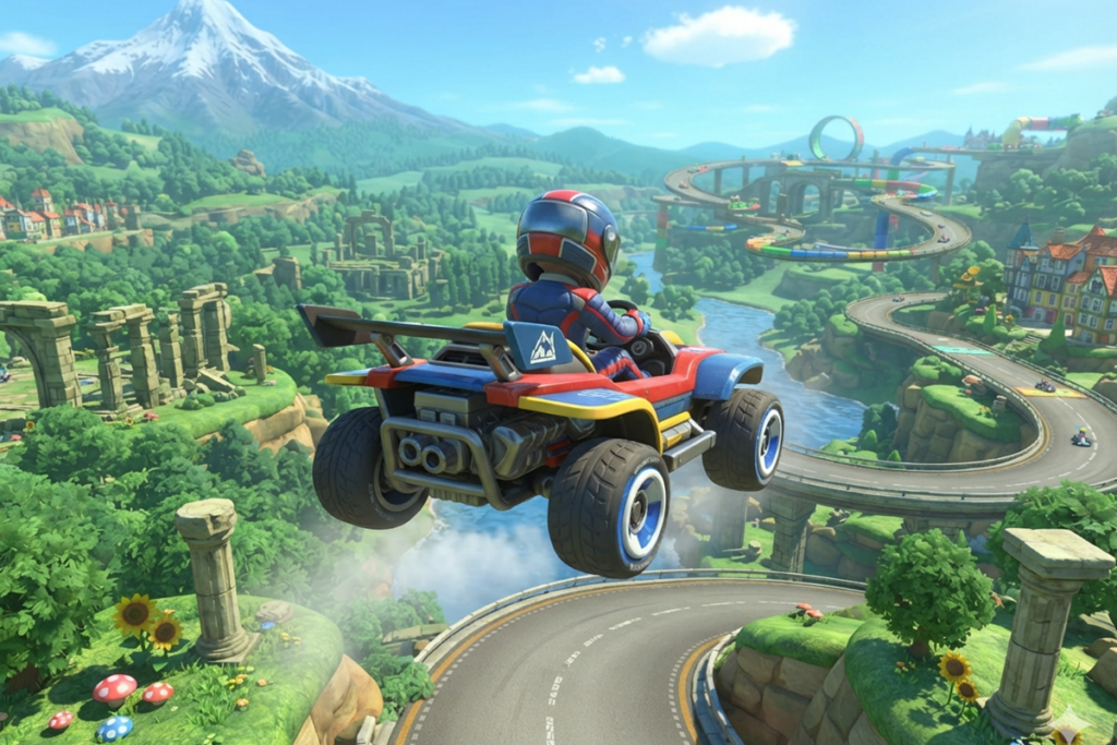 Gameplay d’un jeu de course de karting