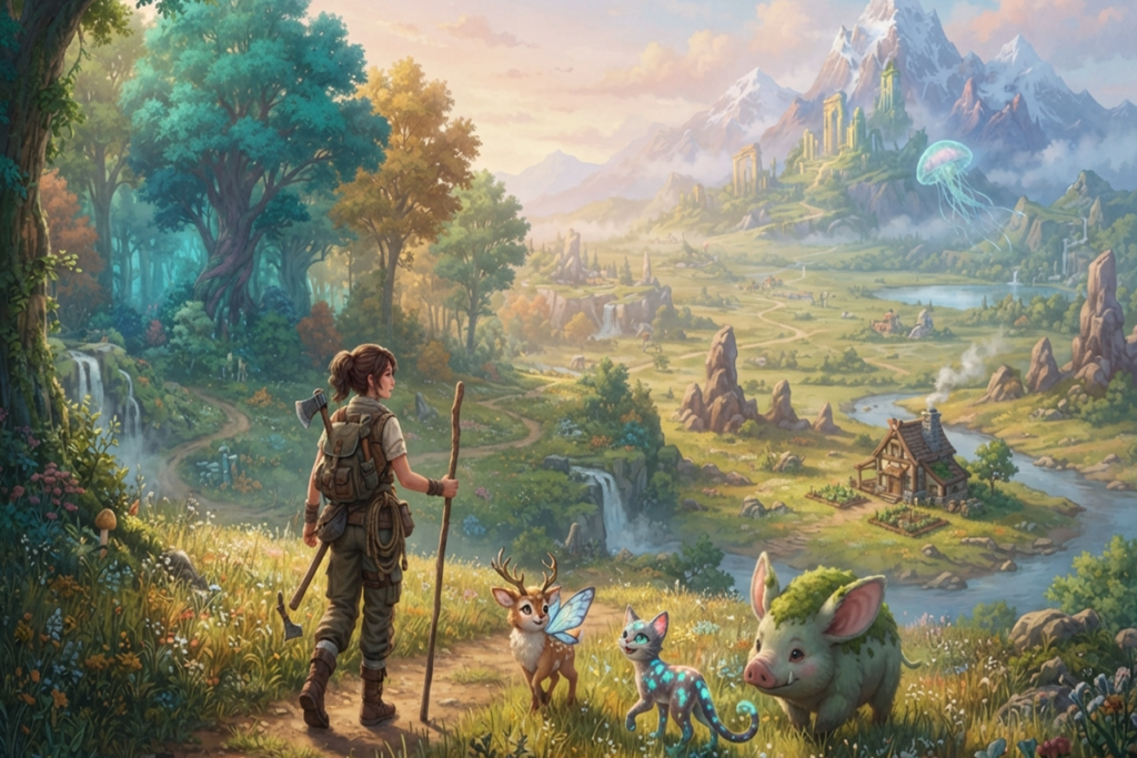 Gameplay d’un jeu similaire à Palworld