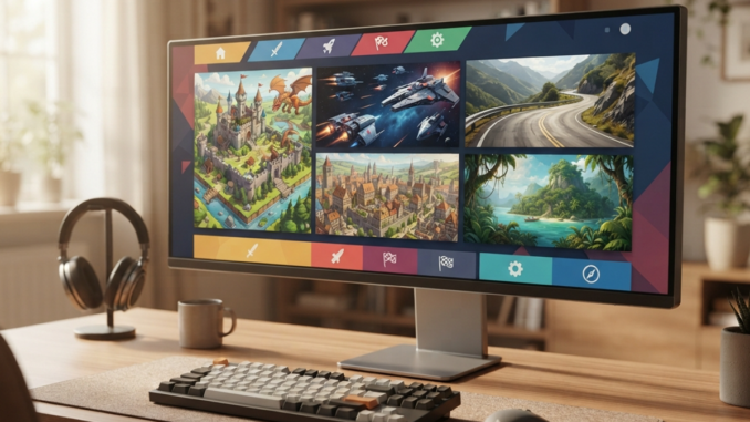 Illustration d’une plateforme de jeux comme Steam