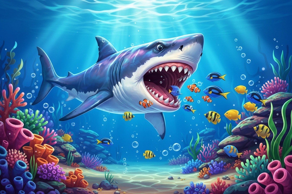 Gameplay d’un jeu comme Angry Sharks