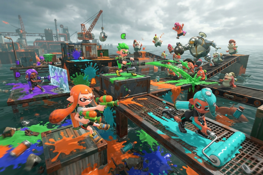 Gameplay d’un jeu similaire à Splatoon Raiders