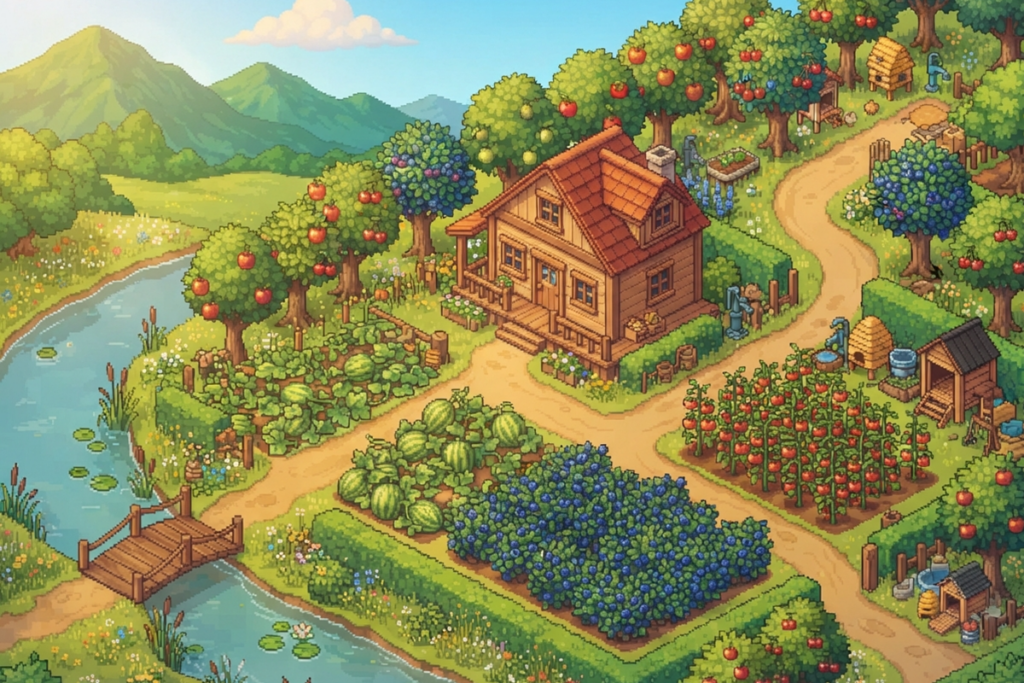 Gameplay d’un jeu similaire à Stardew Valley