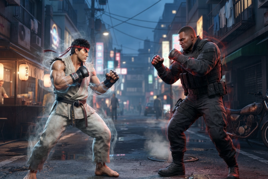 Gameplay d’un jeu similaire à Street fighter 6
