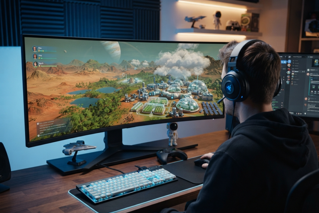 Un jeu de gestion et de construction sur PC