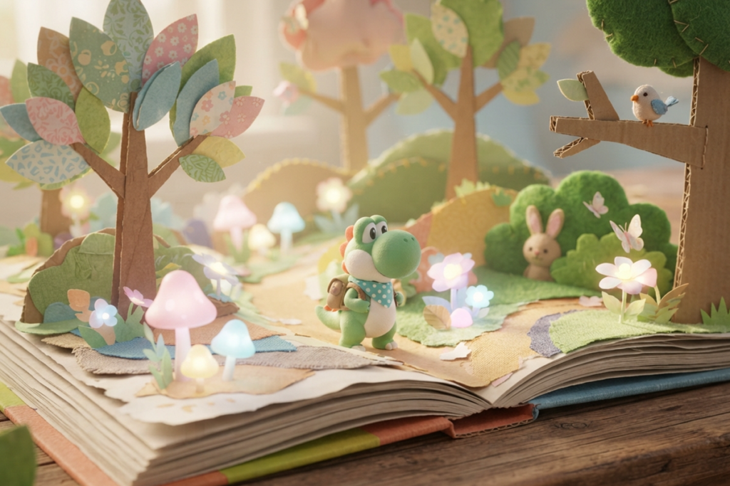 Gameplay d’un jeu similaire à Yoshi and the Mysterious Book