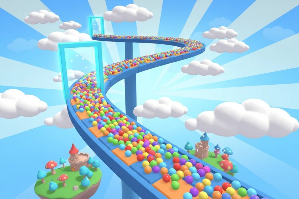 Gameplay d’un jeu comme Balls Go High
