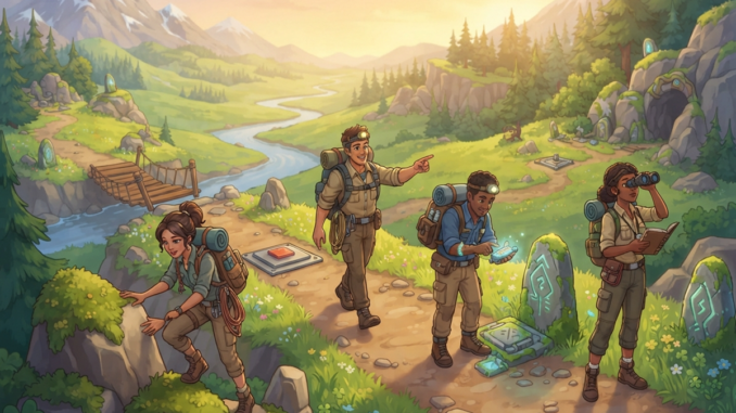 Gameplay d’un jeu d’exploration similaire à Big Walk