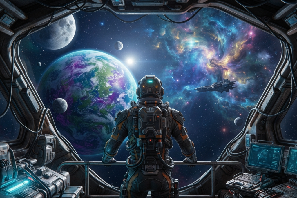 Gameplay d’un jeu de science-fiction comme No Man’s Sky
