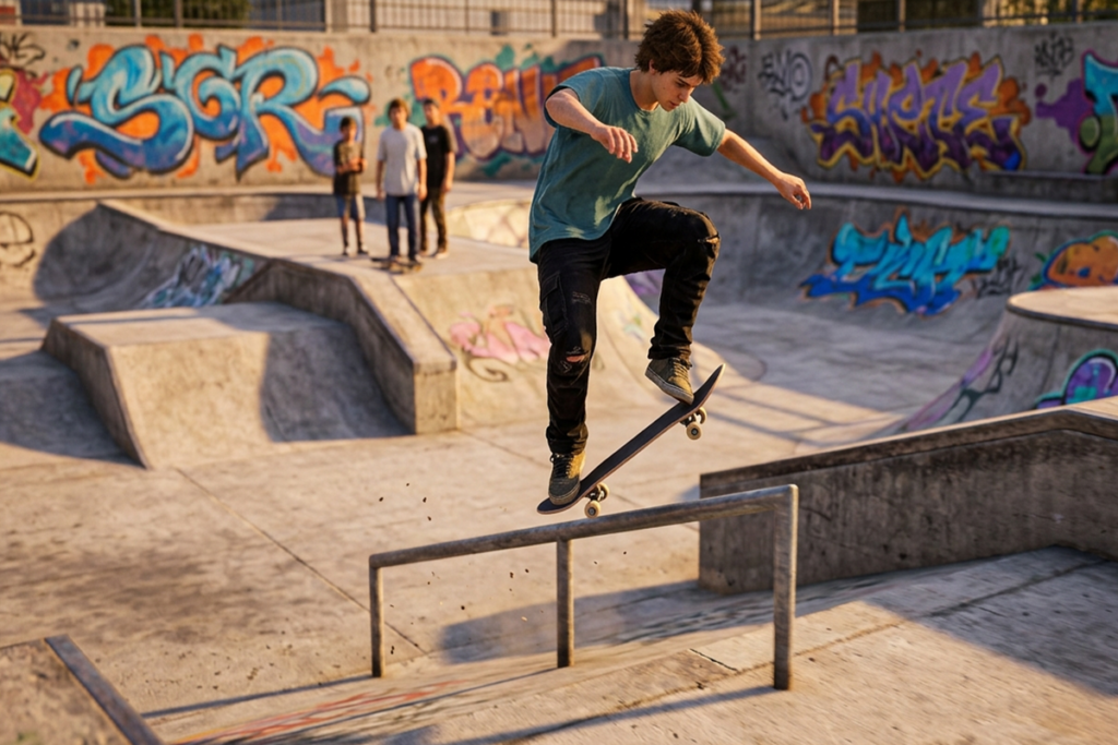 Gameplay d’un jeu similaire à Skatesterre