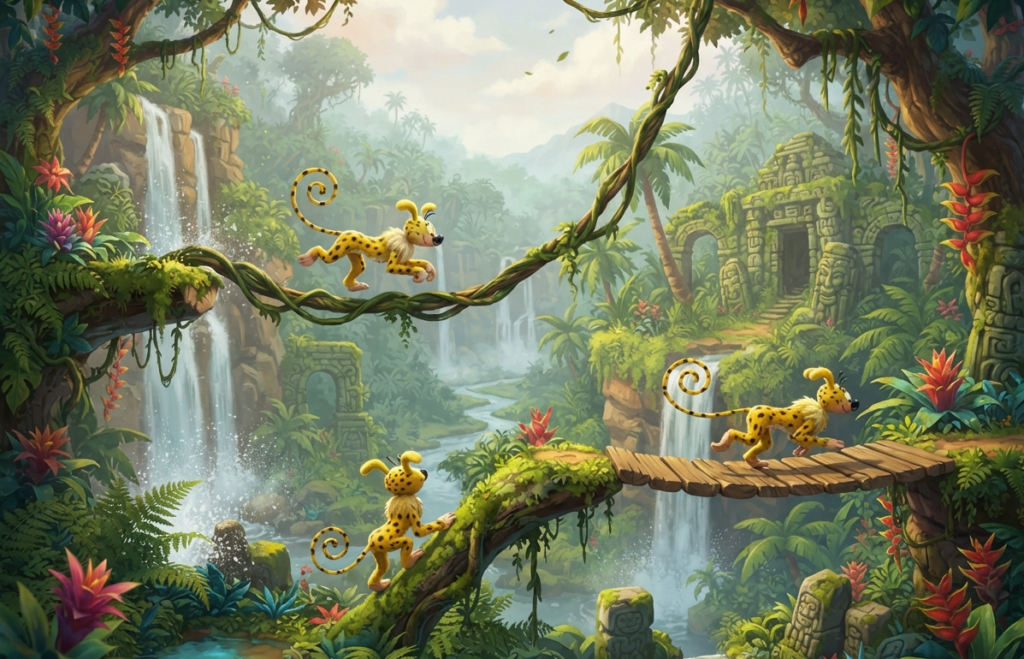 Gameplay d’un jeu similaire à Marsupilami 2 : Salsa Palombia