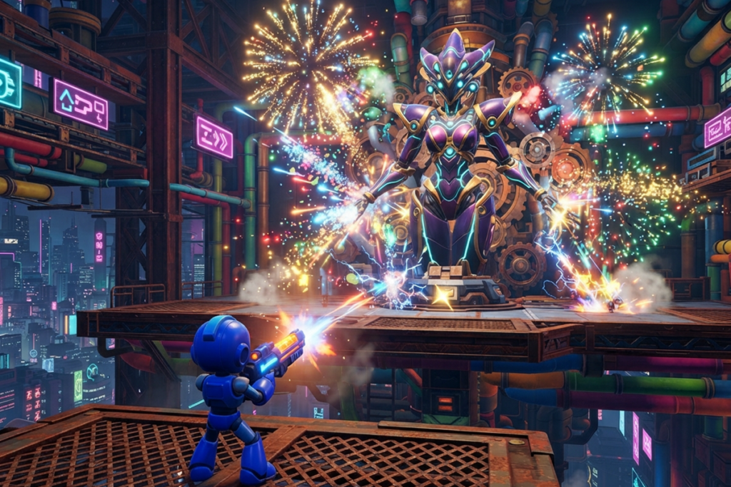 Gameplay d’un jeu similaire à Mega Man : Dual Override