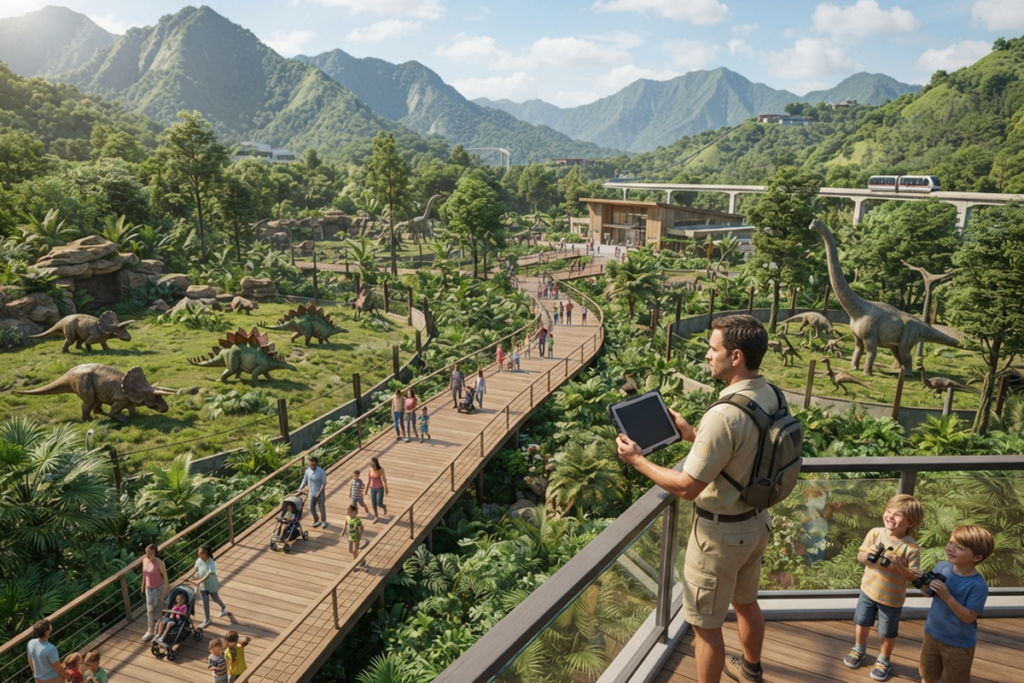 Illustration du gameplay de Parkasaurus, un des jeux vidéo de la semaine