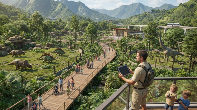Illustration du gameplay de Parkasaurus, un des jeux vidéo de la semaine