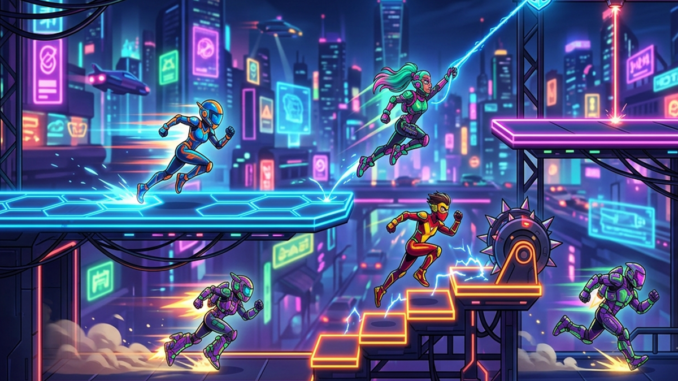 Gameplay d’un jeu similaire à Speedrunners 2