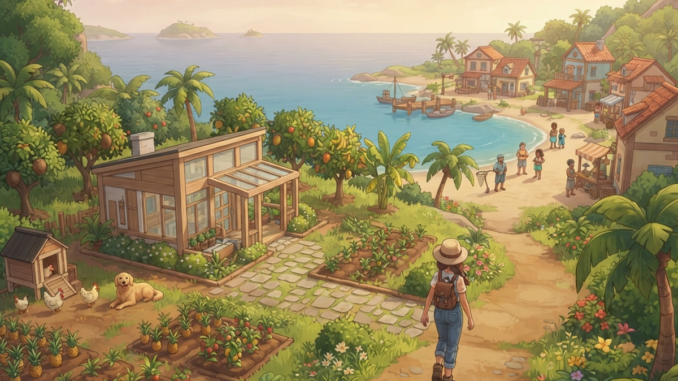 Gameplay d’un jeu de simulation similaire à Starsand Island