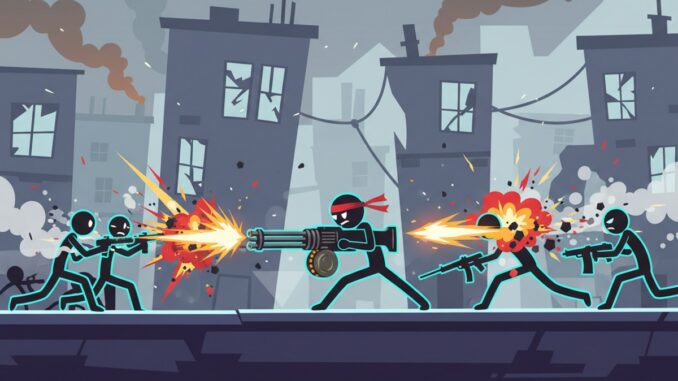 Gameplay d’un jeu comme Stickman Maverick : Bad Boys Killer