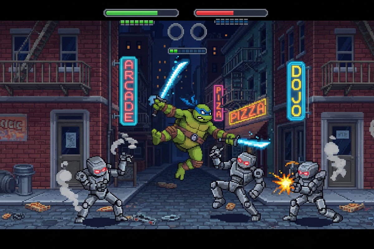 Gameplay d’un jeu comme TMNT: Totally Turtles