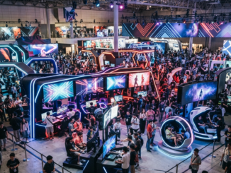 Illustration d’un salon de jeux similaire au Tokyo Game Show 2026
