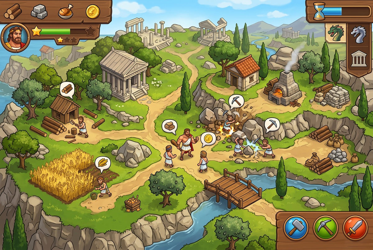 Gameplay d’un jeu comme 12 Labours of Hercules