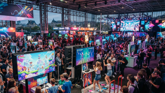 Illustration d’un salon de jeux comme Paris Games Week