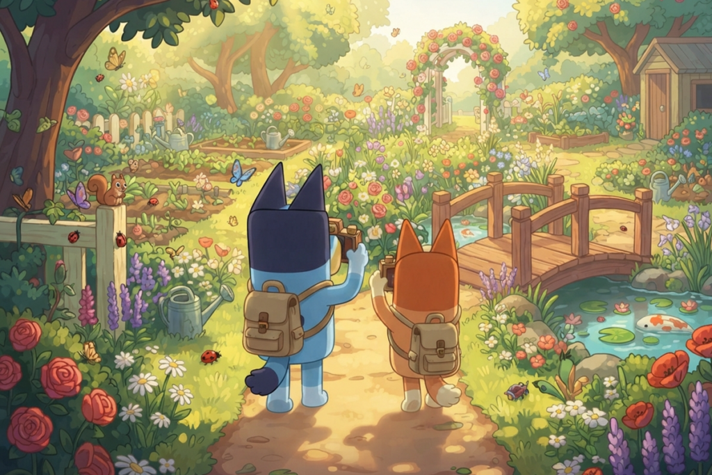 Un jeu vidéo similaire à Bluey sur une console