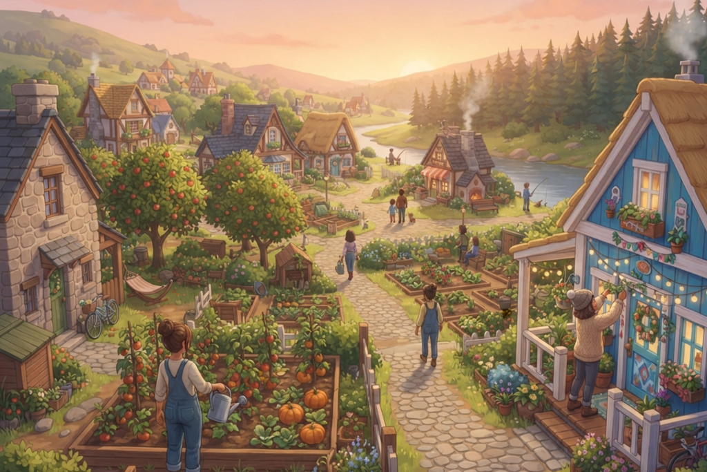 Gameplay d’un jeu social et cosy