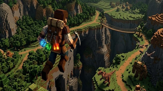 Gameplay d’un jeu similaire à Minecraft