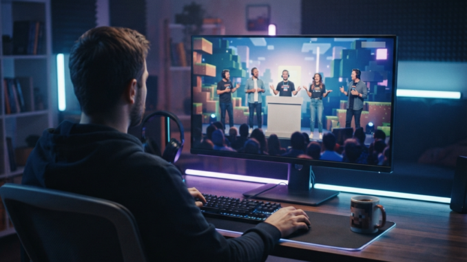 Illustration du Minecraft live sur les jeux