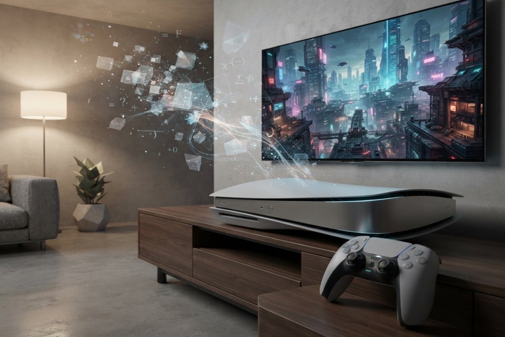Illustration d’une console PS5 et de ses performances